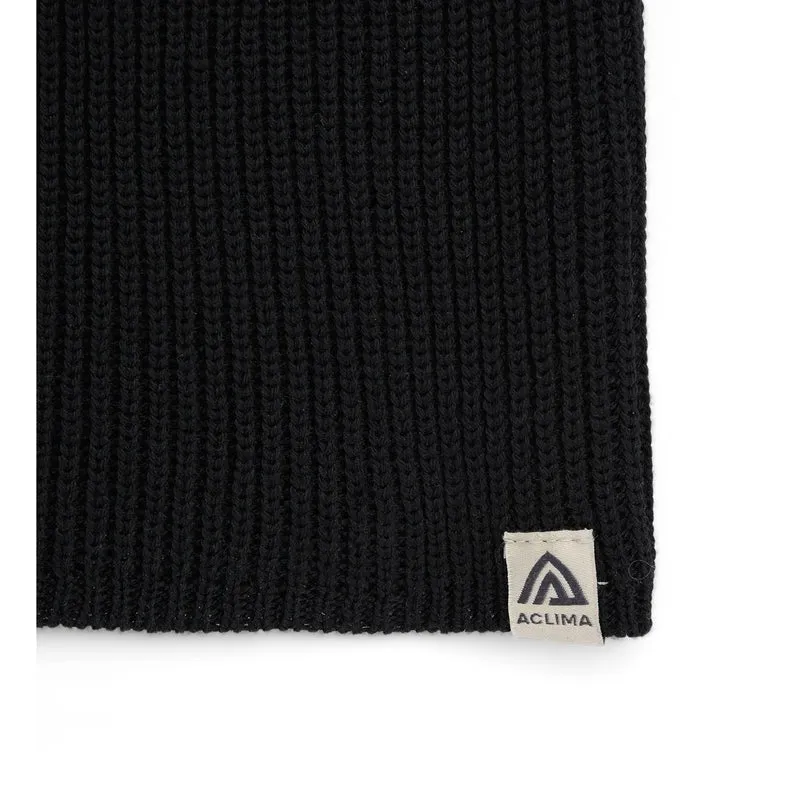 Aclima - Flach gestrickte Sturmhaube U // Schwarz