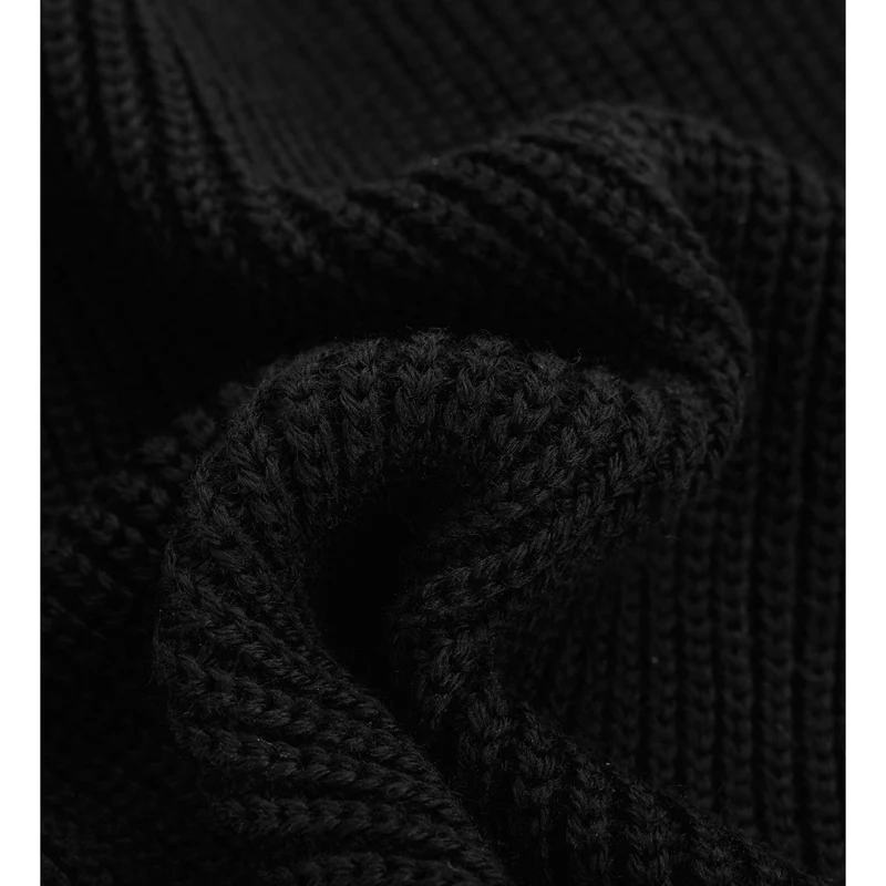 Aclima - Flach gestrickte Sturmhaube U // Schwarz