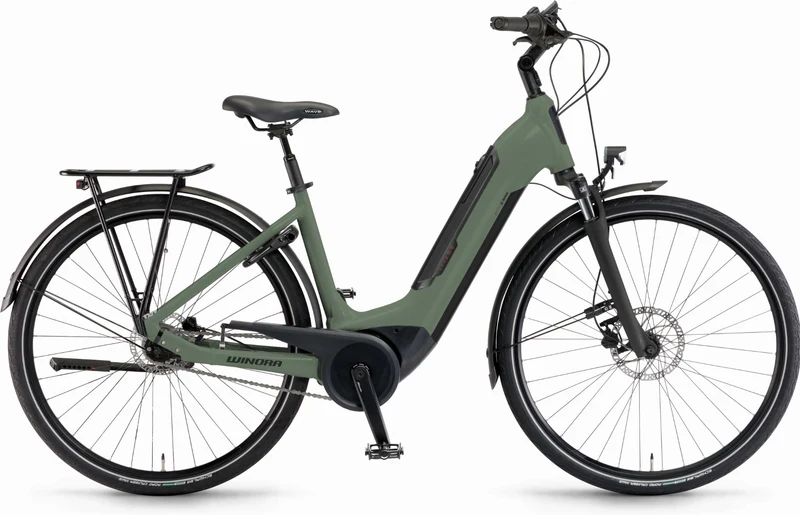 Winora Tria N8 500 Wh E-Bike Wave 28" bamboogreen matt