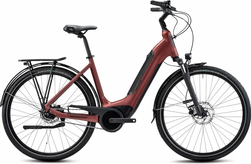 Winora Tria N8f eco 400 Wh E-Bike Wave 28" velvetred matt