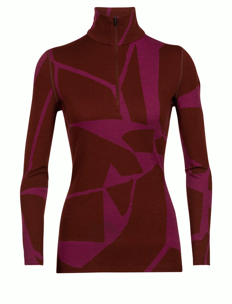 Women 250 Vertex LS Half Zip Fractured Landscapes