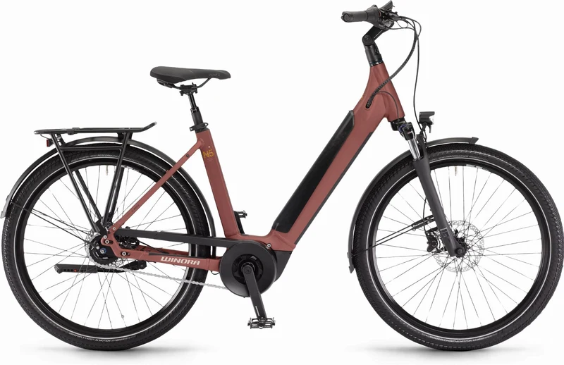 Winora Sinus N5f 625 Wh E-Bike Wave 27,5" maroonred matt