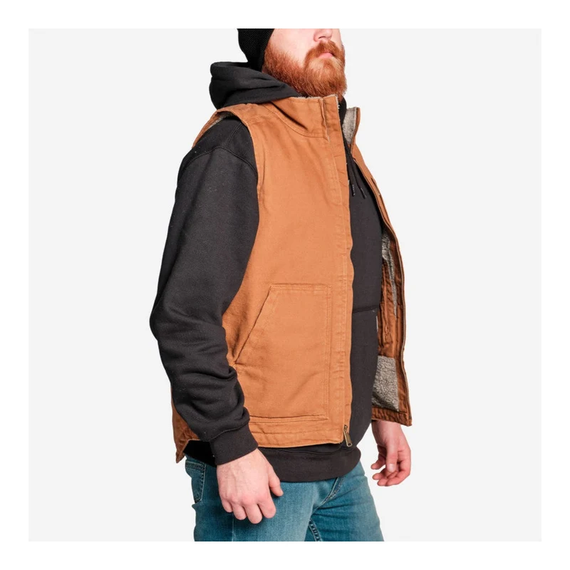 Carhartt - Weste mit Rollkragen und gewaschenem Entenfutter // Braun