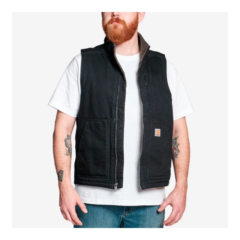 Carhartt - Weste mit Rollkragen und gewaschenem Entenfutter // Braun