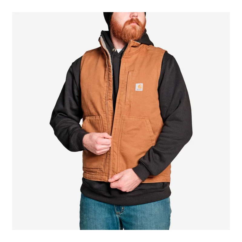 Carhartt - Weste mit Rollkragen und gewaschenem Entenfutter // Schwarz