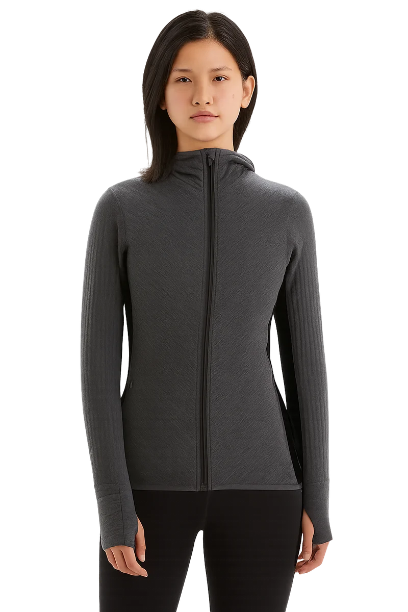 W Descender LS Zip Hood