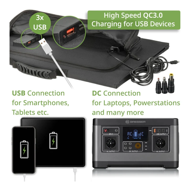 Bresser - Mobiles Solar-Solarmodul 90W