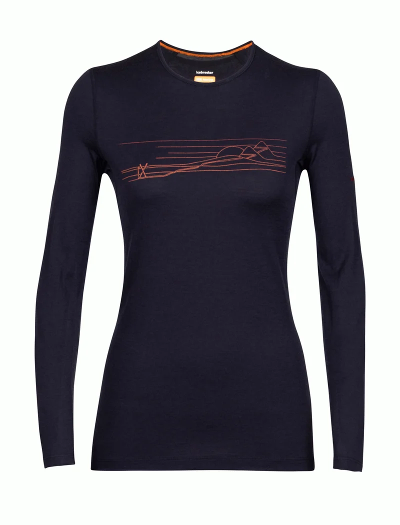 Women 200 Oasis LS Crewe Ski Stripes