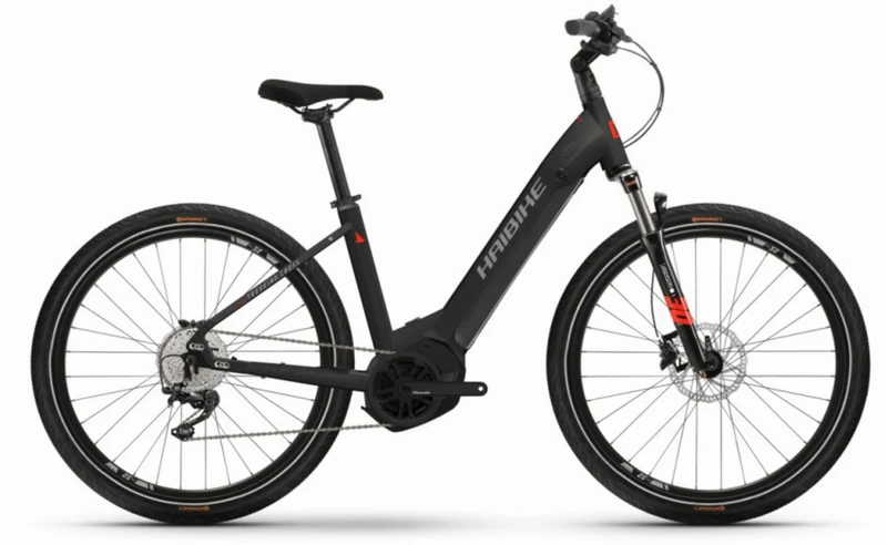 Haibike Trekking 6 Cross 630 Wh E-Bike Wave 27,5" matte_blk_red_reflex