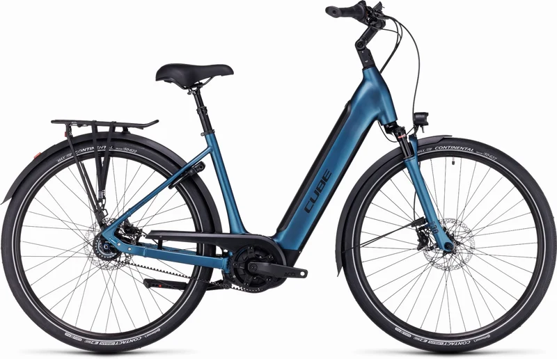Cube Supreme Hybrid EXC 625 Wh E-Bike Easy Entry 28" blue´n´black