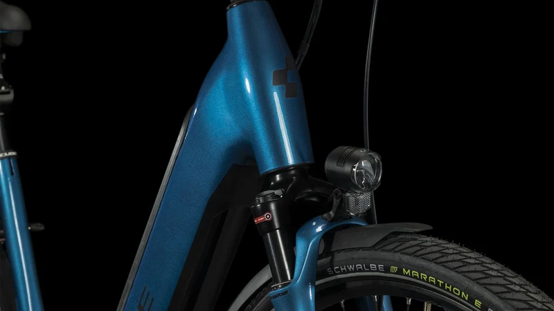 Cube Supreme Sport Hybrid EXC 625 Wh E-Bike Easy Entry 28" blue´n´black