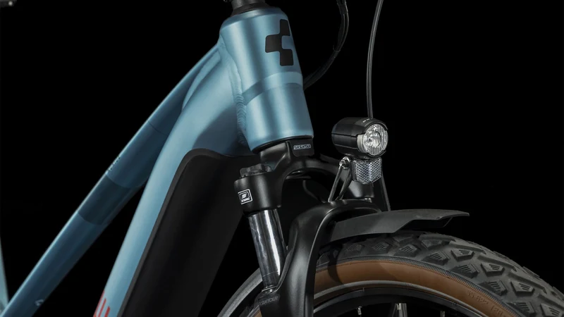 Cube Nuride Hybrid Performance 500 Wh Allroad E-Bike Trapeze 28" metalblue´n´red