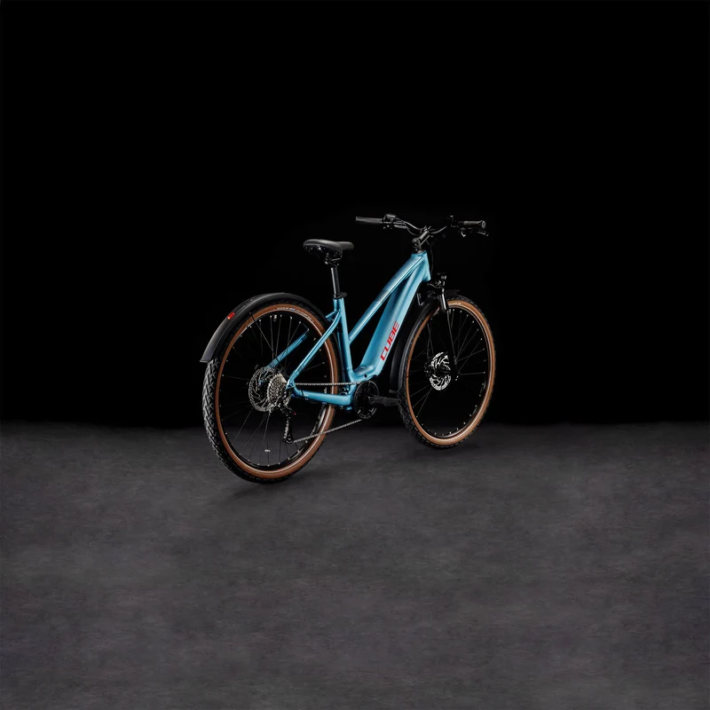 Cube Nuride Hybrid Performance 500 Wh Allroad E-Bike Trapeze 28" metalblue´n´red