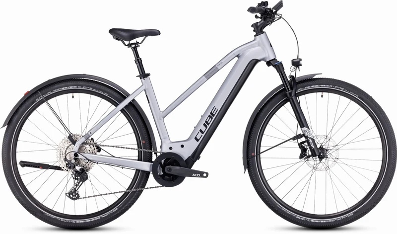 Cube Nuride Hybrid EXC 750 Wh Allroad E-Bike Trapeze 28" polarsilver´n´black