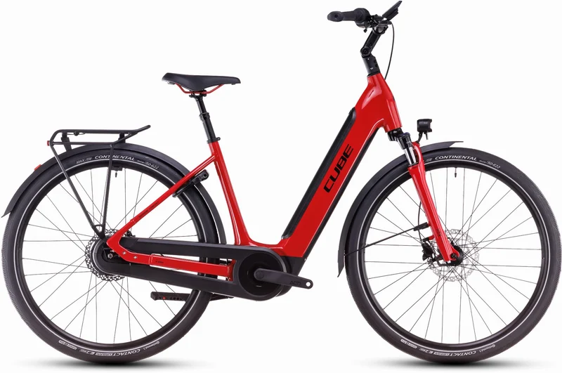 Cube Supreme Hybrid Comfort Pro 500 Wh E-Bike Easy Entry firered´n´black