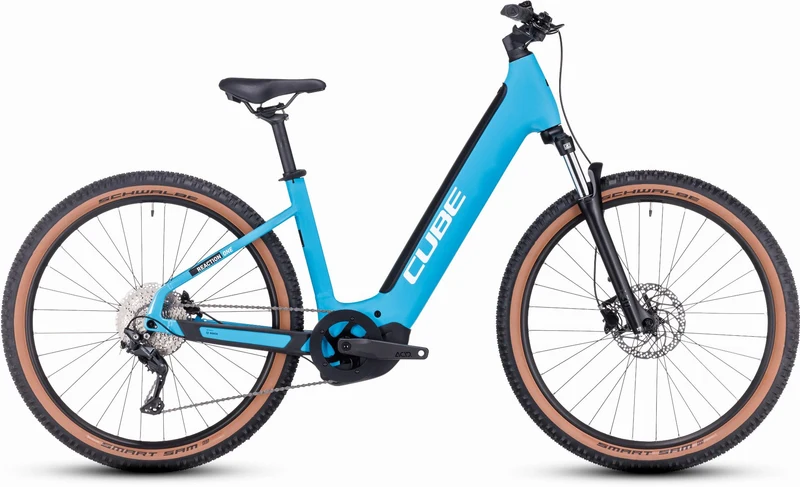 Cube Reaction Hybrid One 500 Wh E-Bike Hardtail Easy Entry 27,5" skyblue´n´white