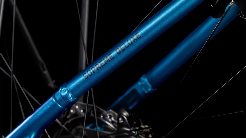 Cube Supreme Hybrid Deluxe One 625 Wh E-Bike Easy Entry electricblue´n´black
