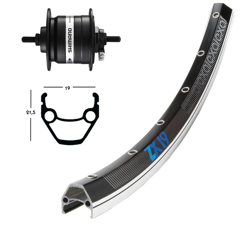 Winora V-Rad 28x1.75Nabend.DHC3003sz.Starr 36L Exal ZX 19 schw/silb.Niro-Spei.