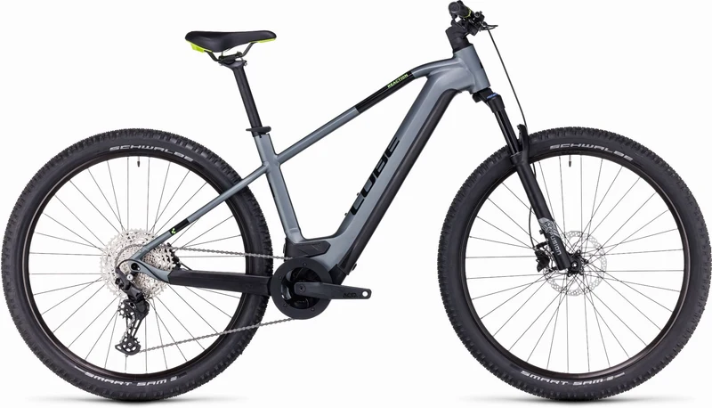Cube Reaction Hybrid Pro 500 Wh E-Bike Hardtail Diamant flashgrey´n´green
