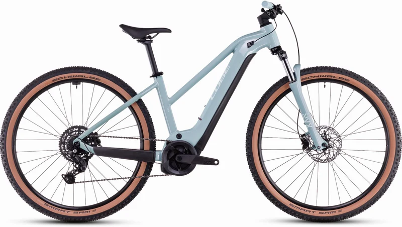 Cube Reaction Hybrid Performance 500 Wh E-Bike Hardtail Trapeze skylightblue´n´white