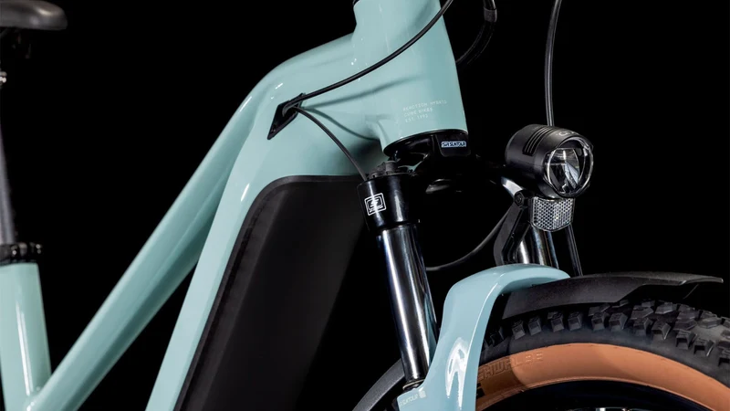 Cube Reaction Hybrid Performance 500 Wh Allroad E-Bike Hardtail Trapeze skylightblue´n´white
