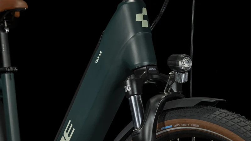 Cube Touring Hybrid One 500 Wh E-Bike Easy Entry 28" darkgreen´n´green