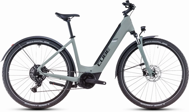 Cube Nuride Hybrid Performance 625 Wh Allroad E-Bike Easy Entry 28" swampgrey´n´black