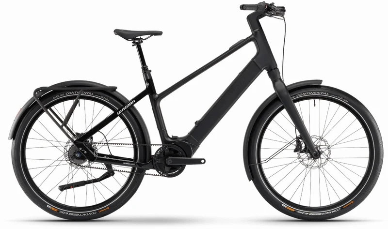 Winora iRide Pure R5f 400 Wh E-Bike Diamant 27,5" black - matt & gloss