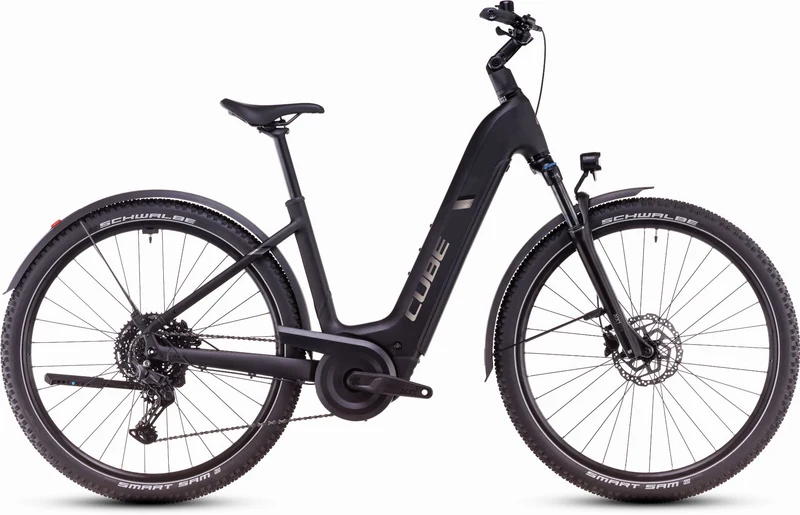 Cube Nuride Hybrid Pro Allroad 800 Wh E-Bike Easy Entry 28" black´n´bronze