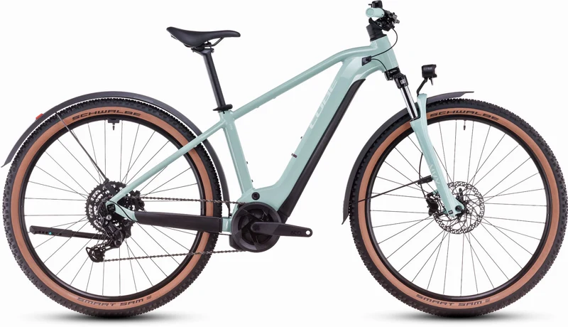 Cube Reaction Hybrid Performance 500 Wh Allroad E-Bike Hardtail Diamant skylightblue´n´white