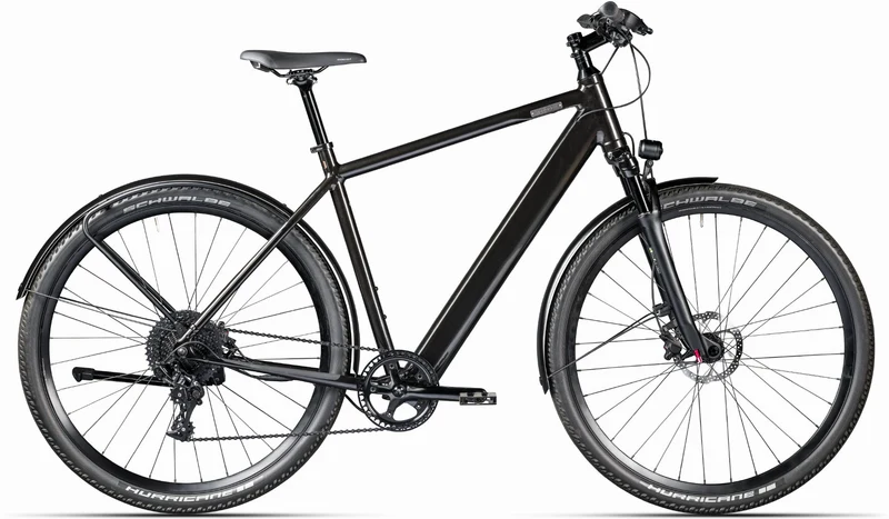 Coboc Iseo 360 Wh E-Bike Diamant salmiak black, gloss