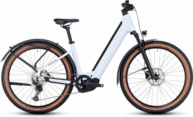 Cube Reaction Hybrid Pro 625 Wh Allroad E-Bike Hardtail Easy Entry 27,5" flashwhite´n´black