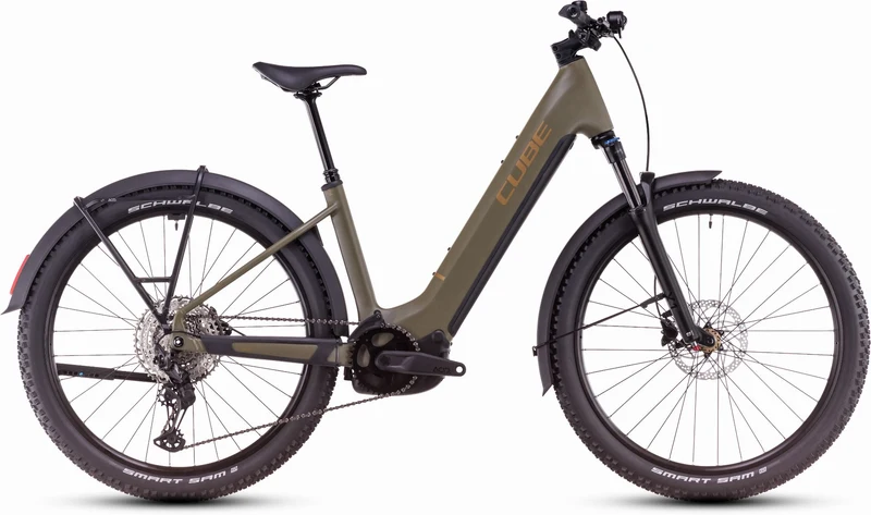 Cube Reaction Hybrid Pro Allroad 800 Wh E-Bike Hardtail Easy Entry 27,5" dustyolive´n´gold