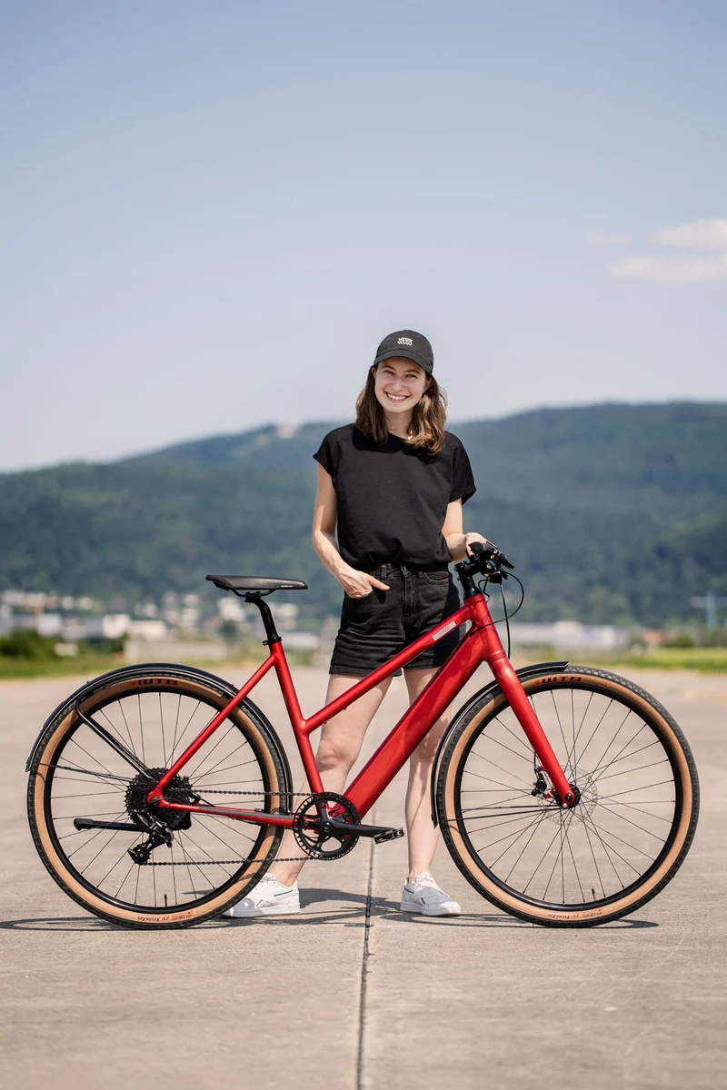 Coboc Merano TPZ 360 Wh E-Bike Trapez 27,5" district red, gloss