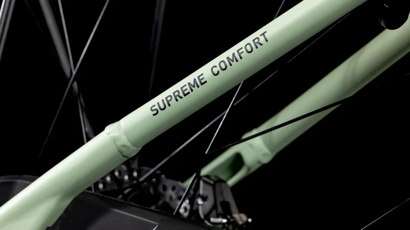 Cube Supreme Hybrid Comfort SLX 625 Wh E-Bike Easy Entry 28" aloegreen´n´black