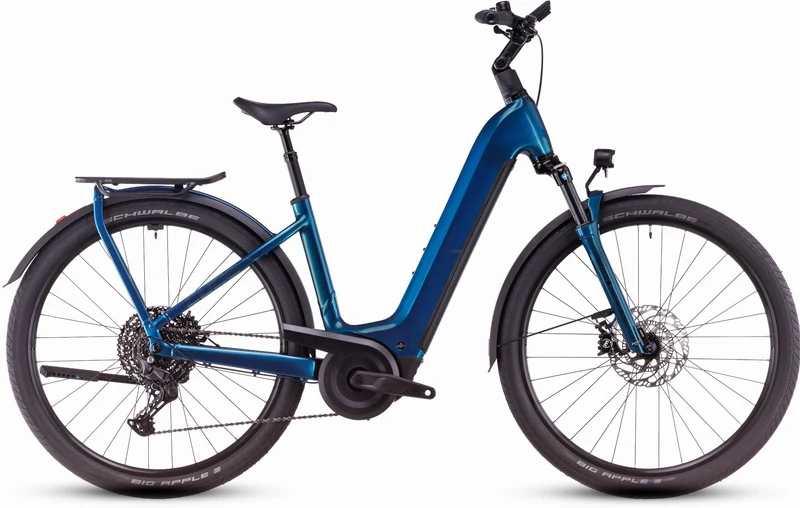 Cube Kathmandu Hybrid EX ABS 800 Wh E-Bike Easy Entry 28" electricblue´n´chrome