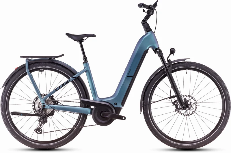 Cube Kathmandu Hybrid SLX 800 Wh E-Bike Easy Entry 28" smaragdgrey´n´black