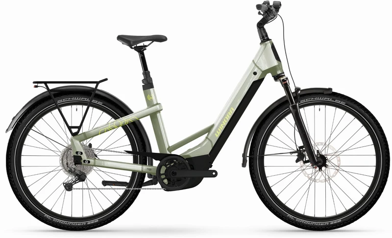 Winora Yakun X10 800 Wh E-Bike Wave 27,5" ivory green - gloss