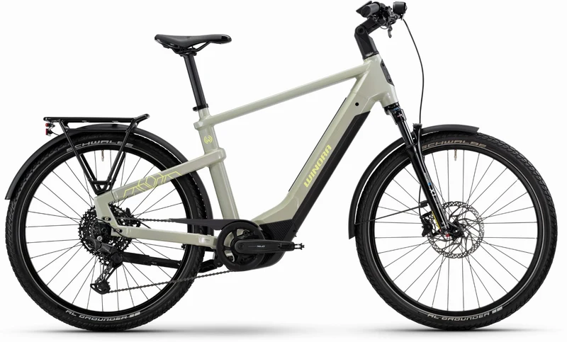Winora Yakun X10 800 Wh E-Bike Diamant 27,5" ivory green - gloss