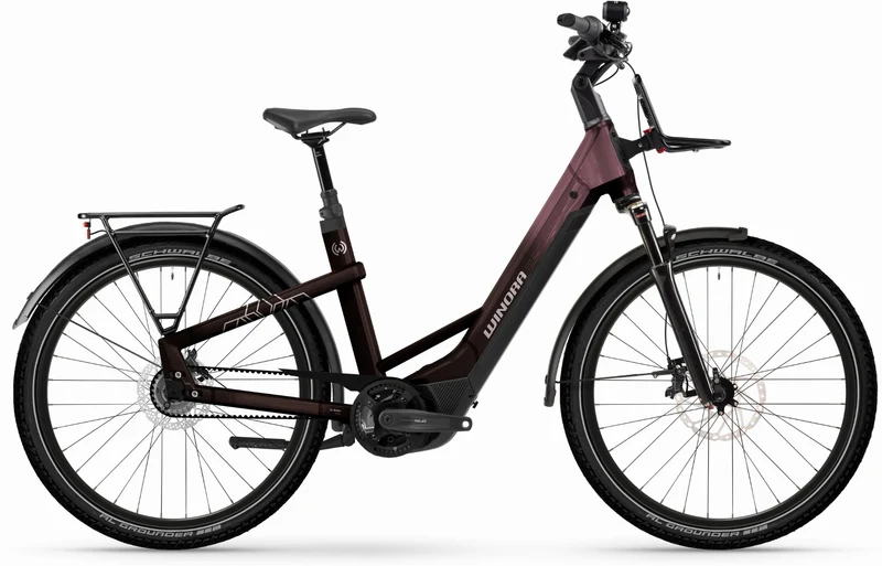 Winora Yakun R5 600 Wh E-Bike Wave 27,5" red/violet red - gloss