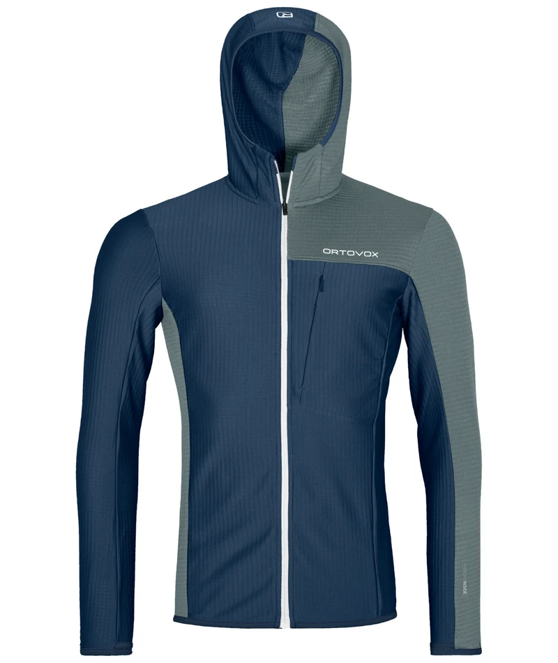 FLEECE LIGHT GRID HOODED JKT M