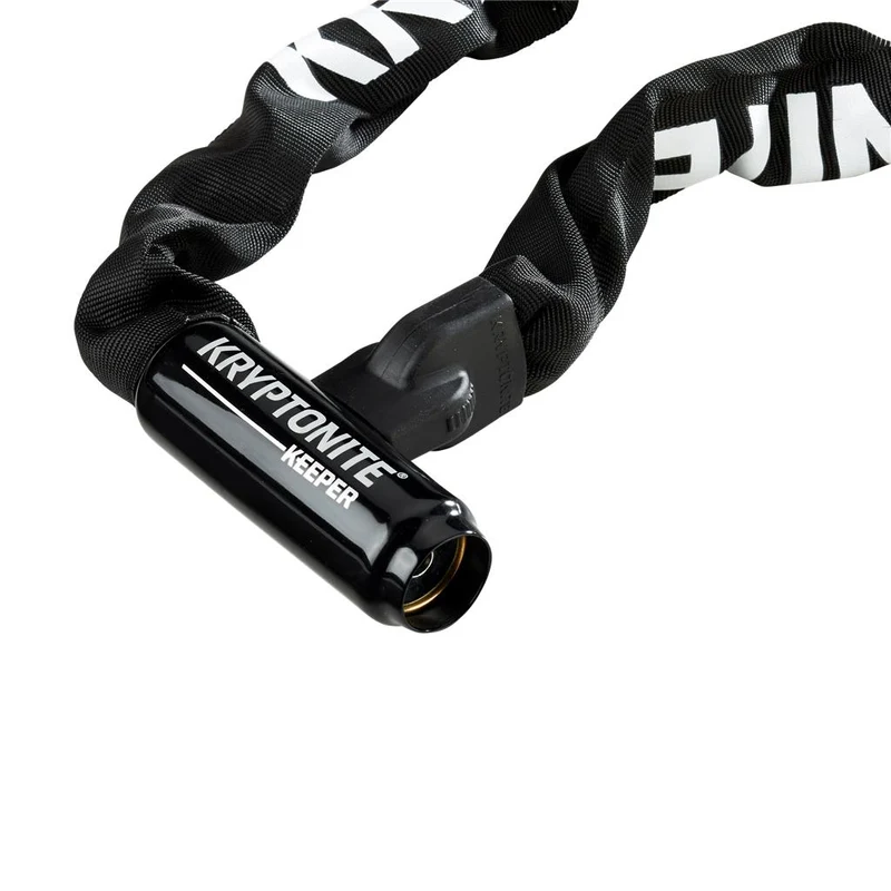 Kryptonite Länge 170cm,Ø7mm,schwarz,2 Schlüssel Kettenschloss Kryptonite Keeper 717