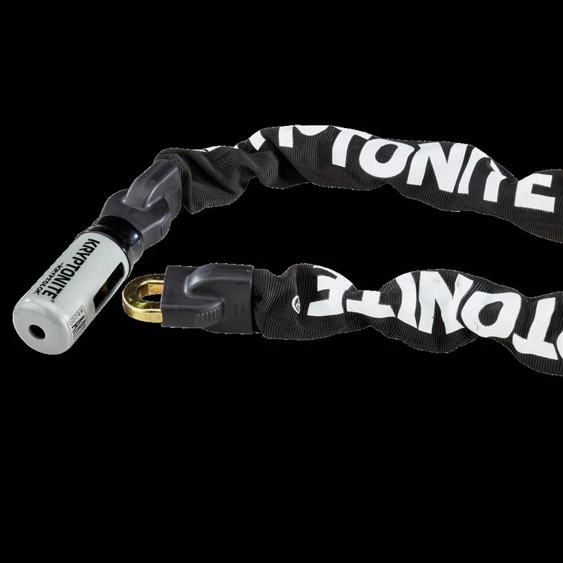 Kryptonite Länge 120cm,Ø9,5mm,schwarz,2 Schlüssel Kettenschloss Kryptonite KryptoLok 912