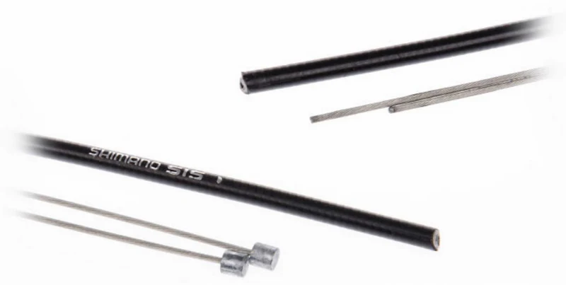 Shimano Schaltzug-Set Road Stahl, Stahl, 2x 2.100 mm, SIS-SP40, 1.700 mm, Schwarz, 1 Set