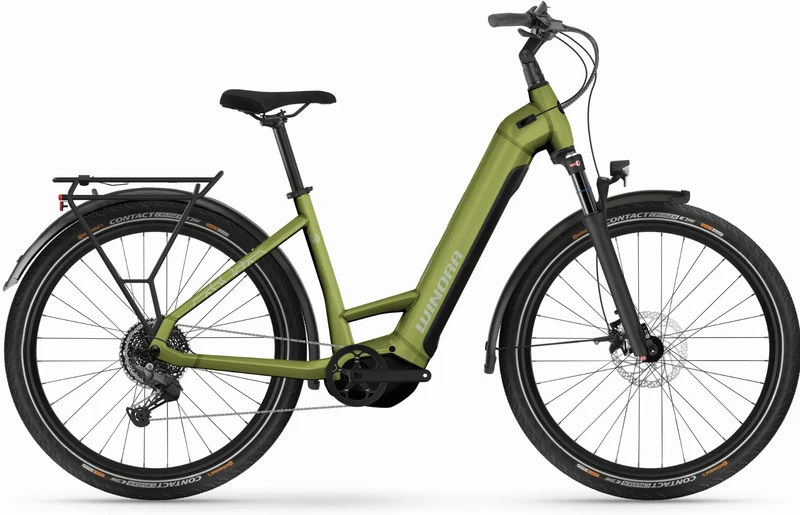 Winora Yucatan X10 720 Wh E-Bike Wave 27,5" touring green glänzend