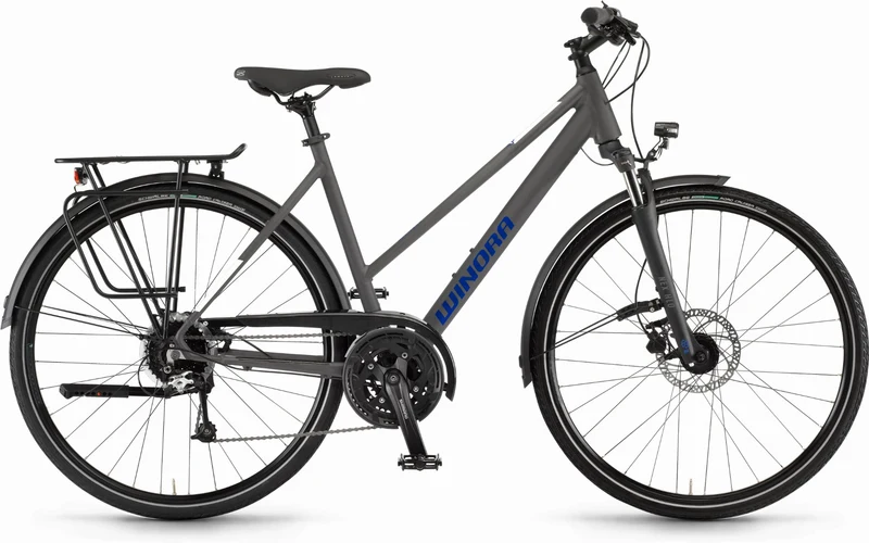 Winora Domingo 27 Trekkingrad Trapez 28" microchip grey matt