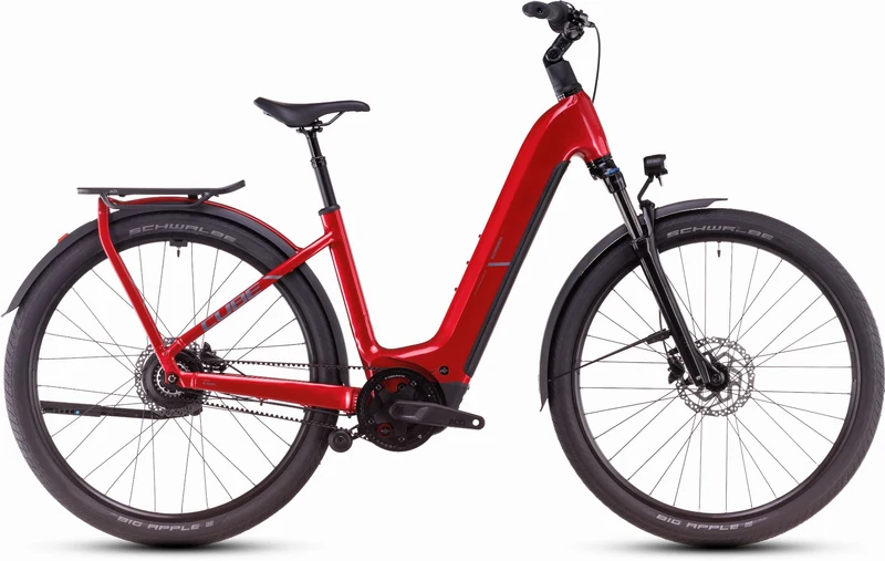 Cube Kathmandu Hybrid Comfort Pro 800 Wh E-Bike Easy Entry 28" electricred´n´red