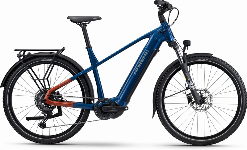 Haibike Trekking 4 720 Wh E-Bike Diamant 27,5" blue/orange/silver glänzend