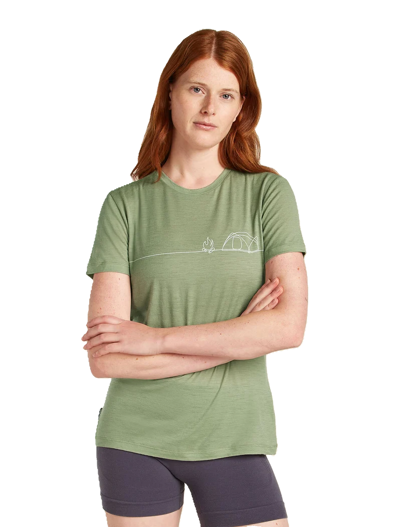 Women Merino 150 Tech Lite SS Tee Single Line Camp