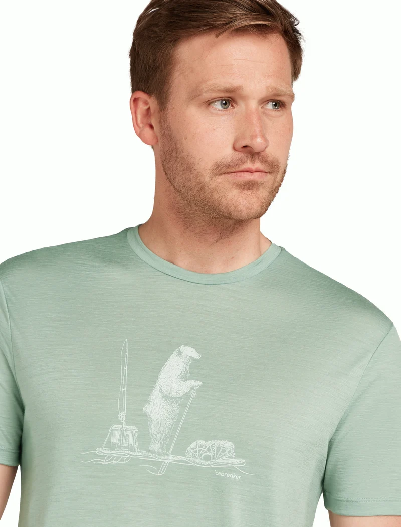 Men Merino 150 Tech Lite SS Tee Polar Paddle